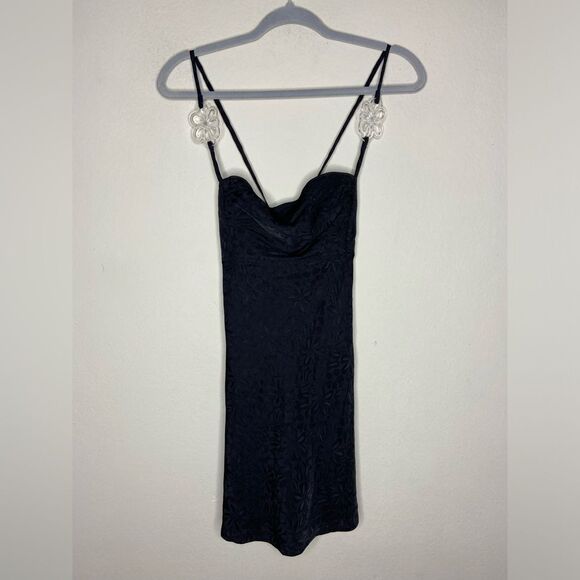 NWT For Love & Lemons Janet Mini Black Dress Size XS - Picture 9 of 13